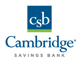 Blue and Green logo for Cambridge Savings Bank